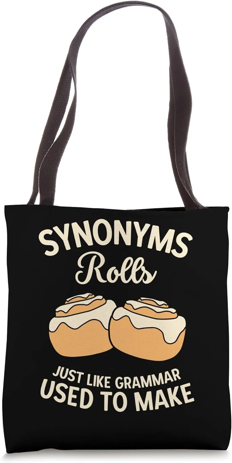 Cute Synonym Rolls Just Like Grammar Used To Make Vintage Tote Bag