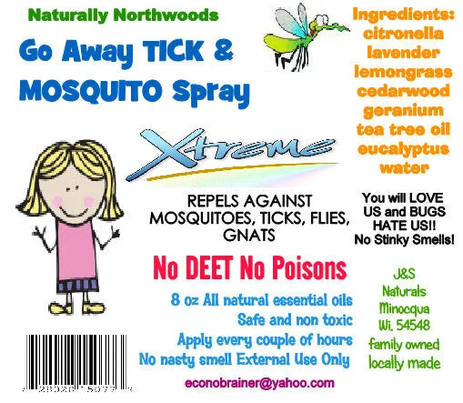 Deet Free EXTREME Lemon Eucalyptus Mosquitoes Flies Ticks Best Selling Deet Free Bug Repellent Natural #1 Seller