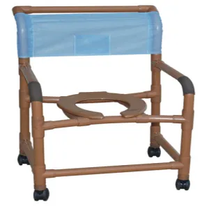 Deluxe PVC Shower Chair – Wood-Tone