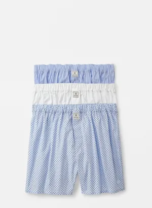 Dempsey Three-Pack Cotton Boxer (Cottage Blue)