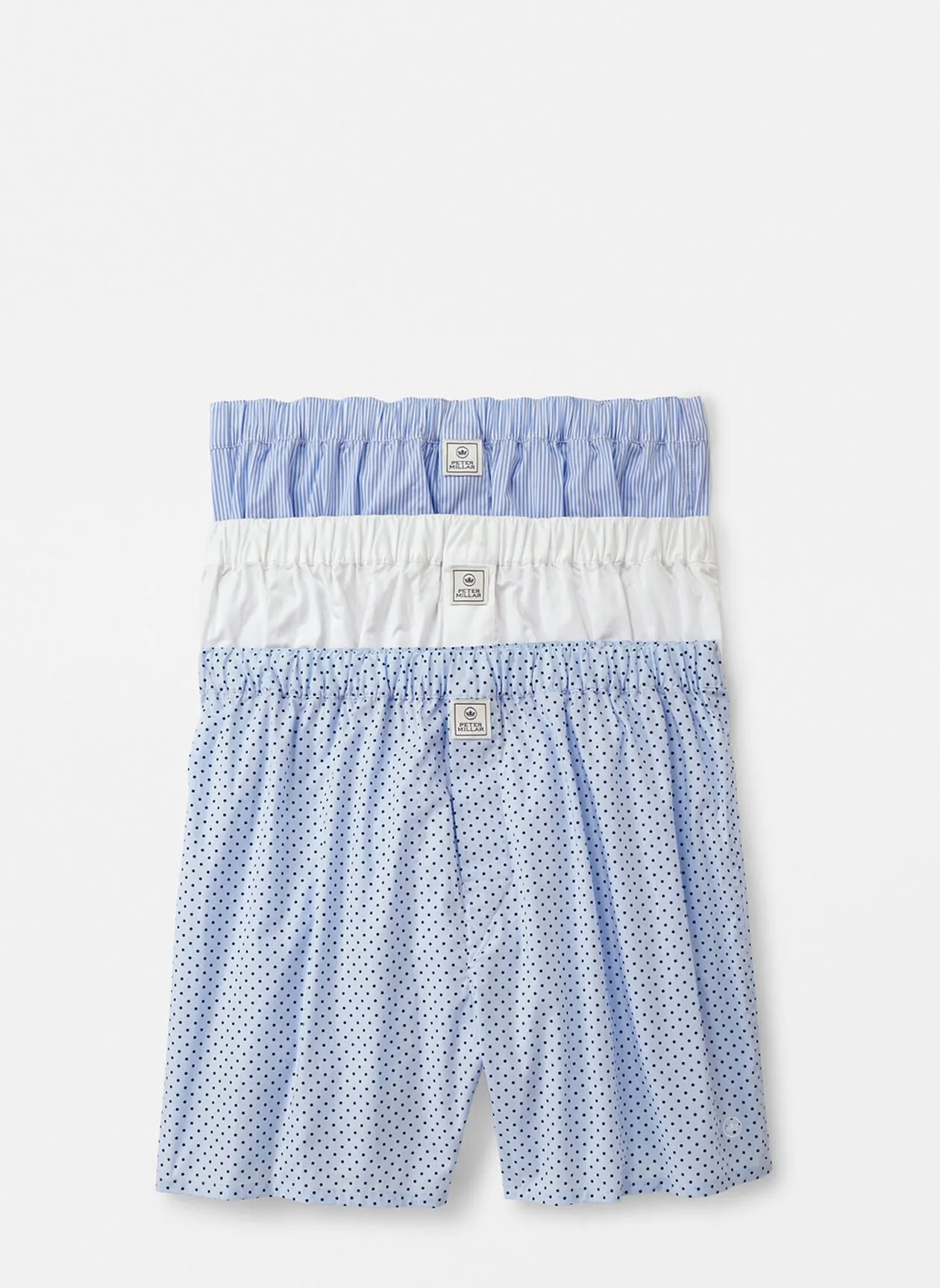 Dempsey Three-Pack Cotton Boxer (Cottage Blue)