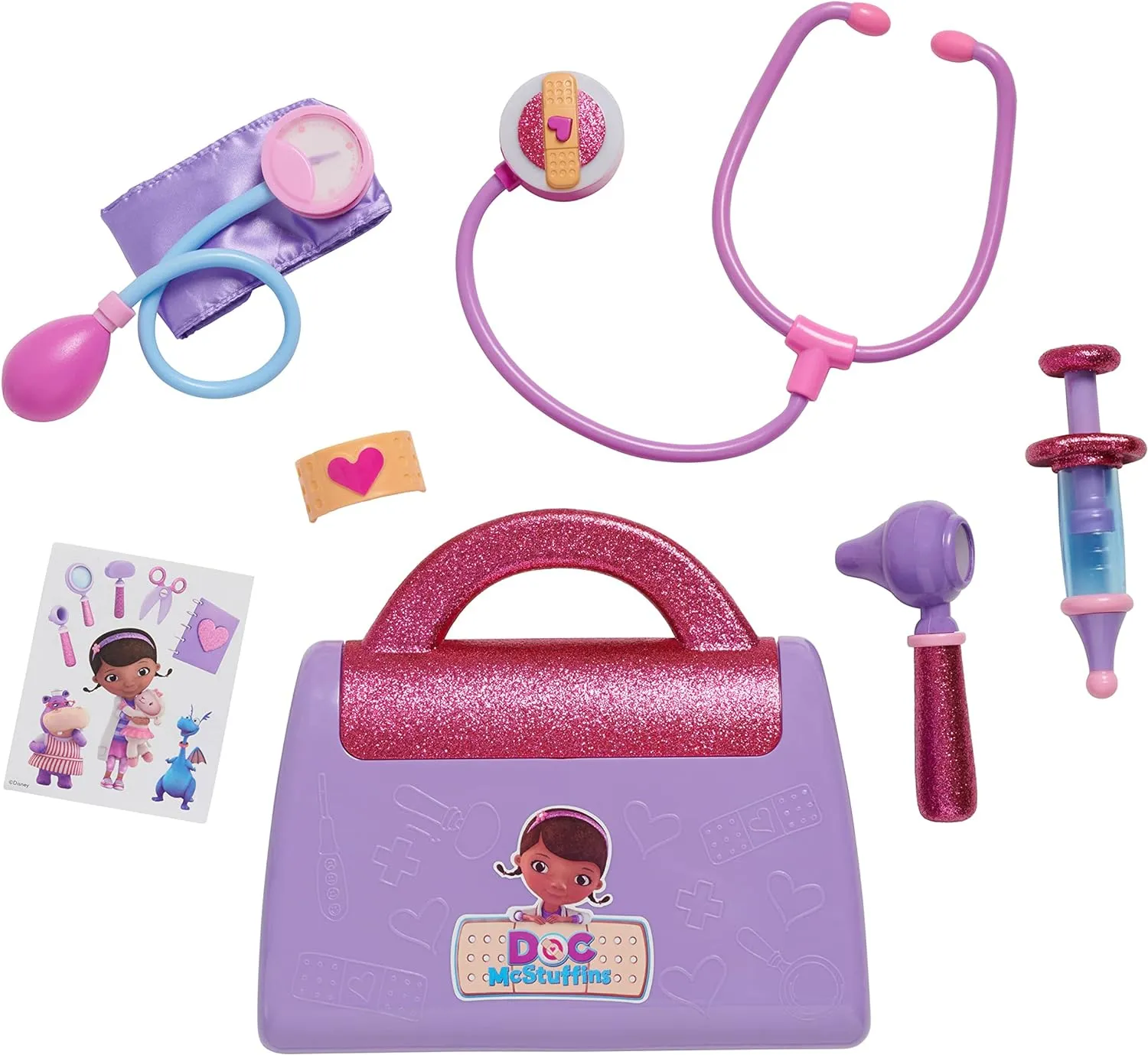 Disney Junior Doc McStuffins Doctor's Bag and Accessories, Dress Up and Pretend Play, Kids Toys for Ages 3 Up, Amazon Exclusive by Just Play