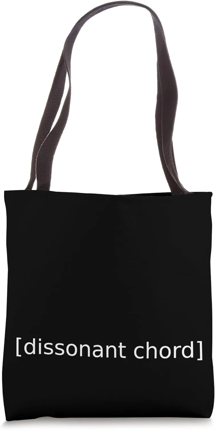 Dissonant Chord Funny Closed Caption Movie TV Web Subtitles Tote Bag