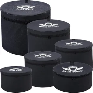 Drum Bags Set 6-pcs, Drum Cases Carrying Soft Bag Padded Including 10" Tom Bag, 12" Tom Bag, 13" Tom Bag, 14" Snare Drum Bag, 16" Floor Tom Bag, 22'' X 18" Bass Drum Case (6PCS)