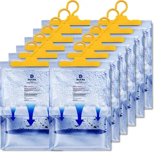 Dry & Dry 12 Pack[14 OZ] Premium Moisture Absorbers Dehumidifiers for Home Dehumidifier for Basement Dehumdifiers for Bedroom Small Dehumidifiers - Dehumidifiers Moisture Absorber