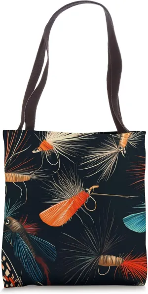 Dry Flies Stimulator Black Fly Pattern Fishing Apparel Tote Bag