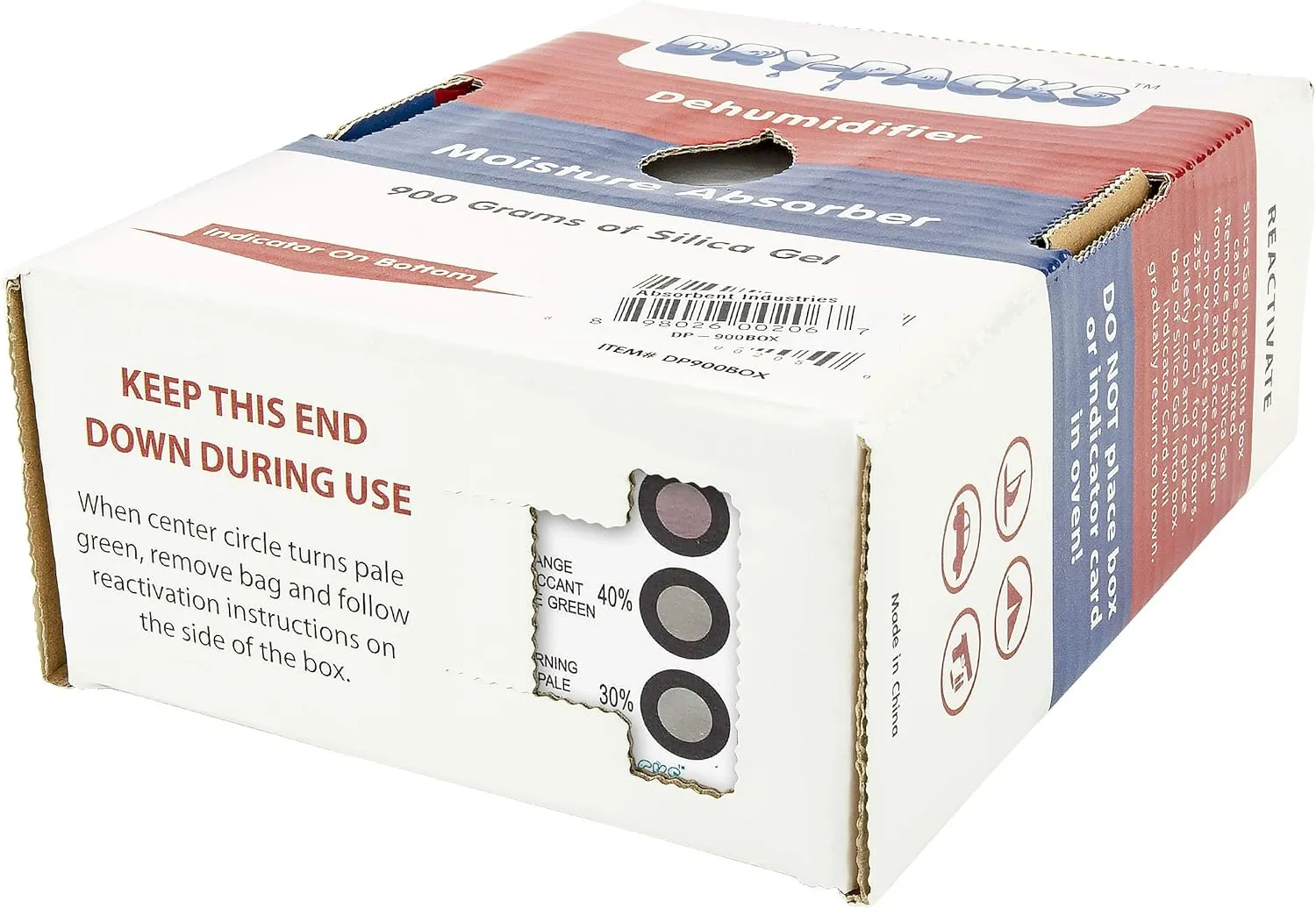 Dry-Packs 900 Gram Dehumidifying Box – Reusable Moisture Absorber for Storage, Safes, and Containers