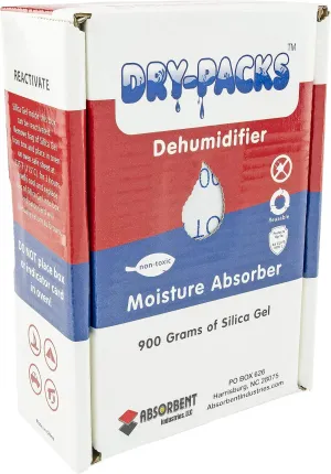 Dry-Packs 900 Gram Dehumidifying Box – Reusable Moisture Absorber for Storage, Safes, and Containers