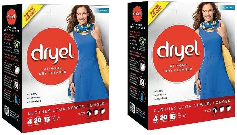 Dryel At-Home Dry Cleaner Starter Kit 4 Loads (2-Pack)