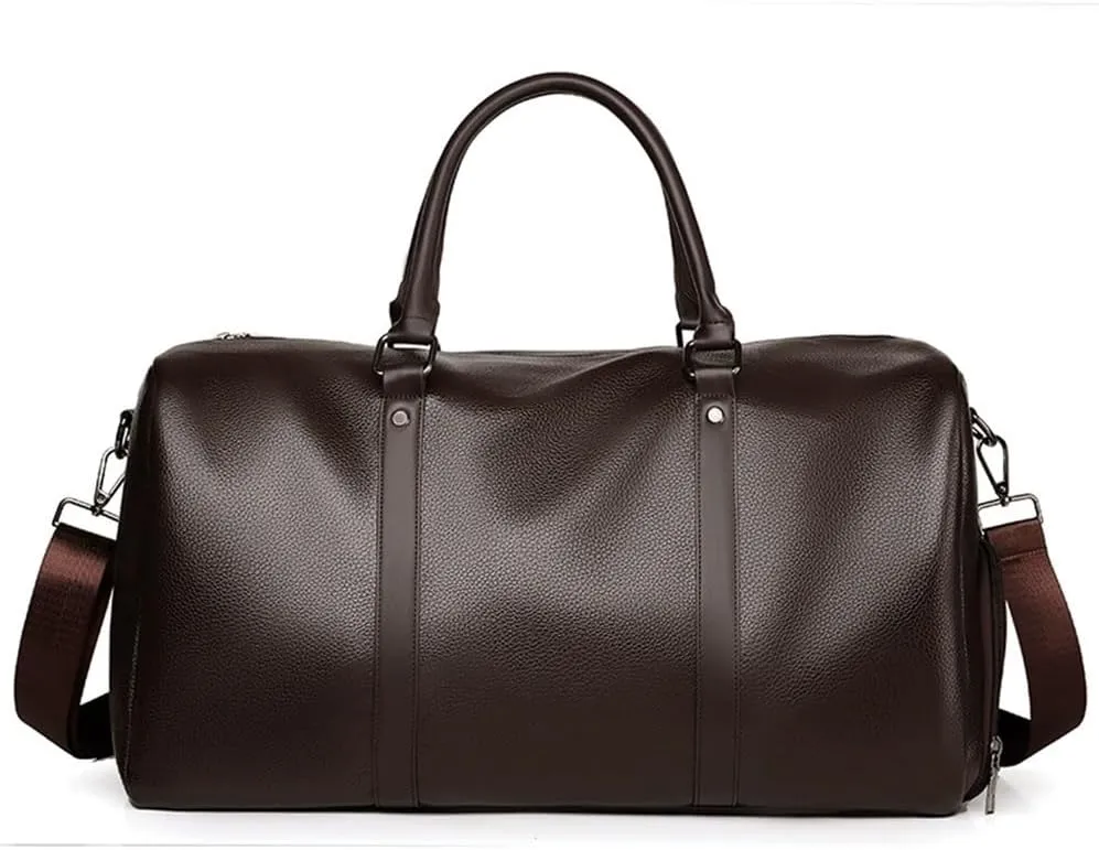 Duffle Bag Business Men's Travel Bag Wet And Dry Gym Bag for Travel, Workout(Brown)
