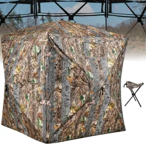 DWVO See Through Hunting Blind 360 Ground Blinds for Deer Hunting