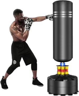 ELEMARA Freestanding Punching Bag with Suction Cup Base for Adult Youth
