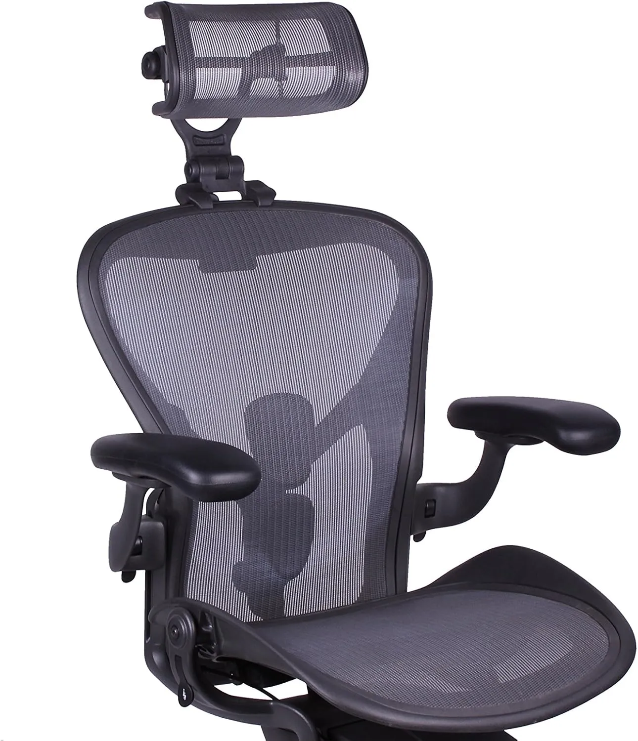 Engineered Now The Original Headrest for The Herman Miller Aeron Chair (H4 for Remastered, Graphite)