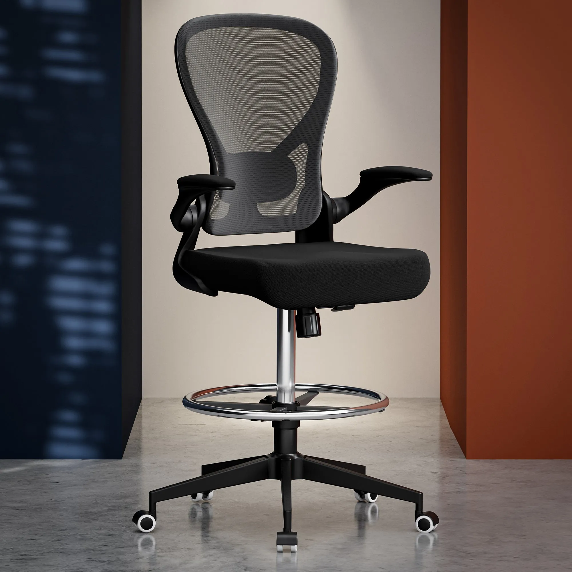 Ergonomic Mesh Drafting Chair - 889