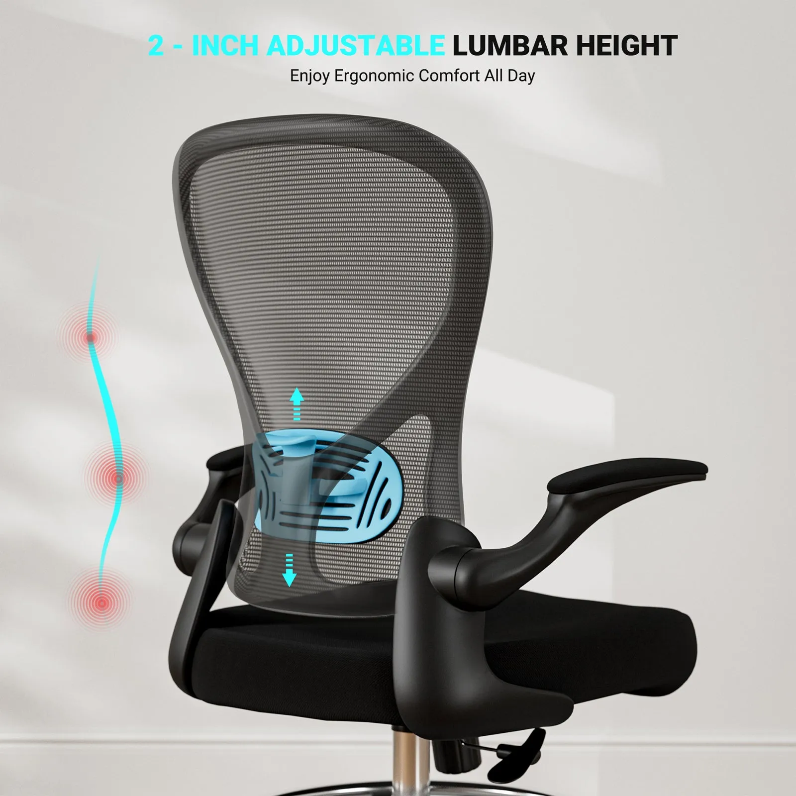 Ergonomic Mesh Drafting Chair - 889