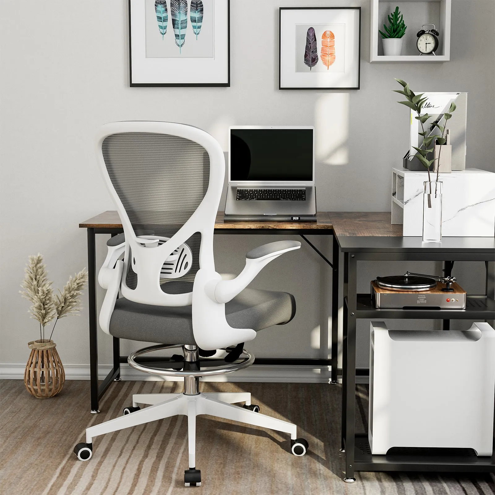 Ergonomic Mesh Drafting Chair - 889