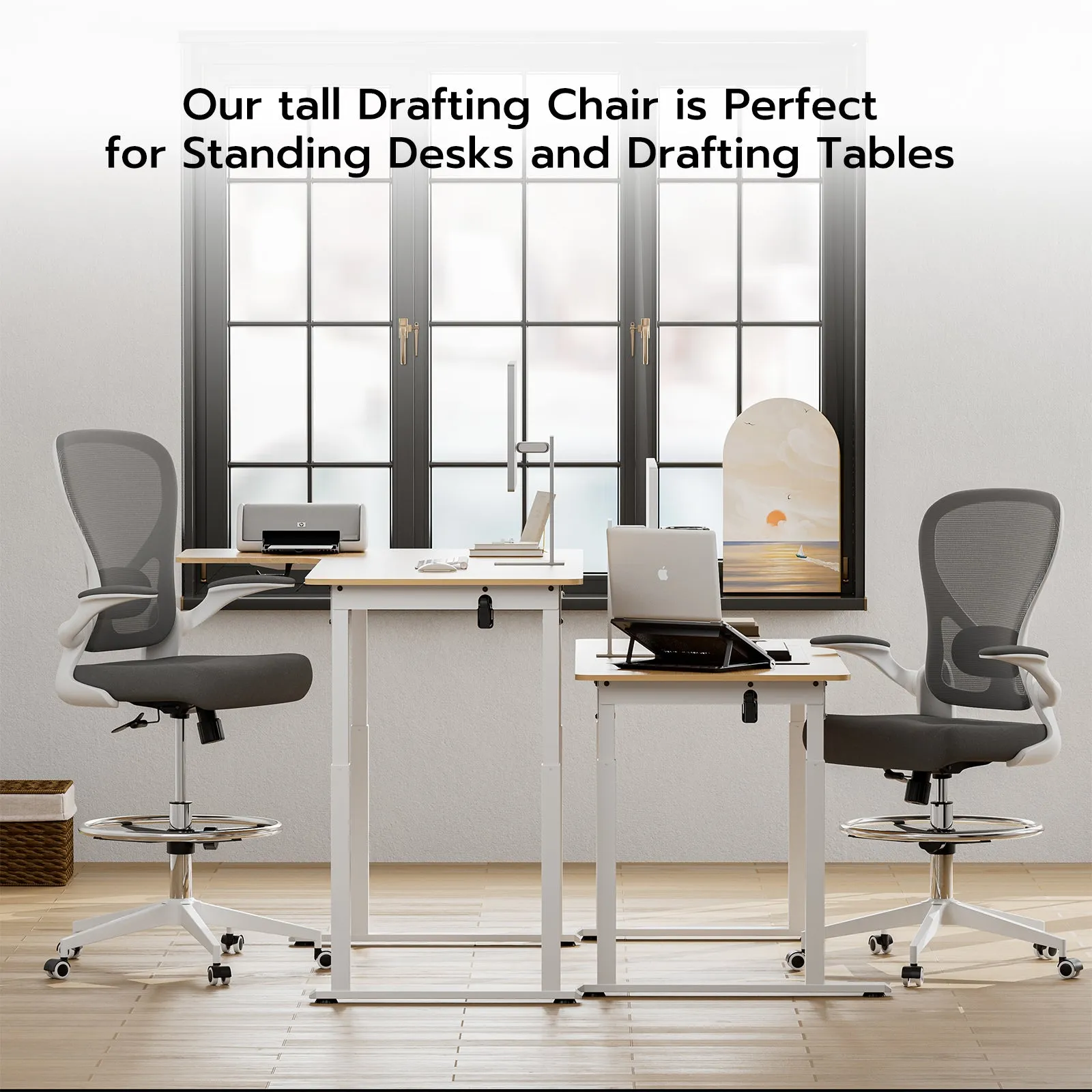 Ergonomic Mesh Drafting Chair - 889