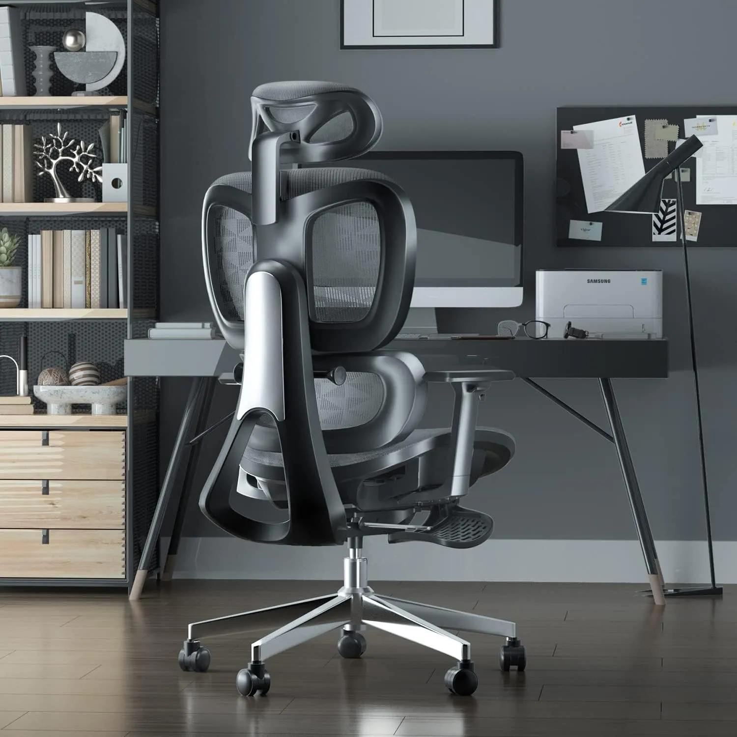 Ergonomic Mesh Office Chair with 3D Adjustable Armrest,High Back Desk Computer Chair Ergo3d Ergonomic Office Chair with Wheels for Home & Office Black