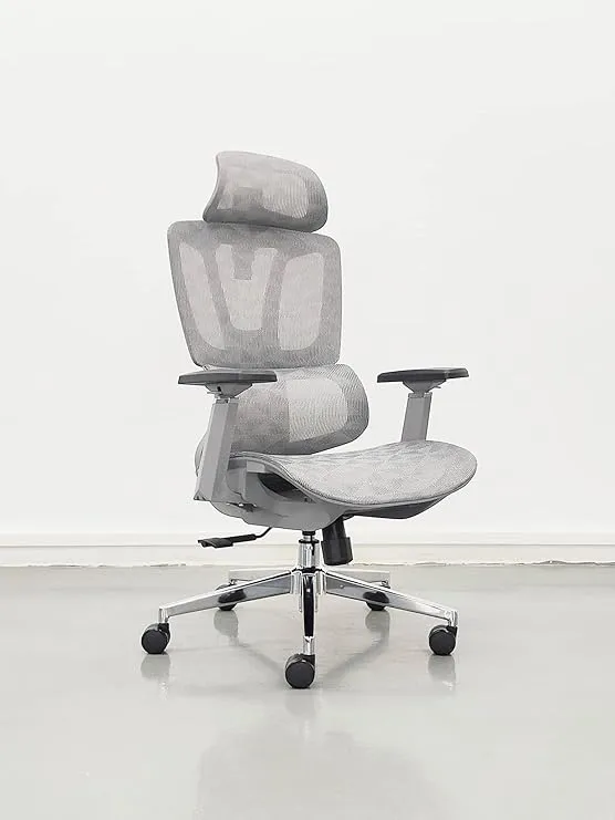 Ergonomic Mesh Office Chair with Adjustable Lumbar Support, Sliding Seat, Headrest, 3D Armrests & High Back – Executive Comfort for Home and Office Use