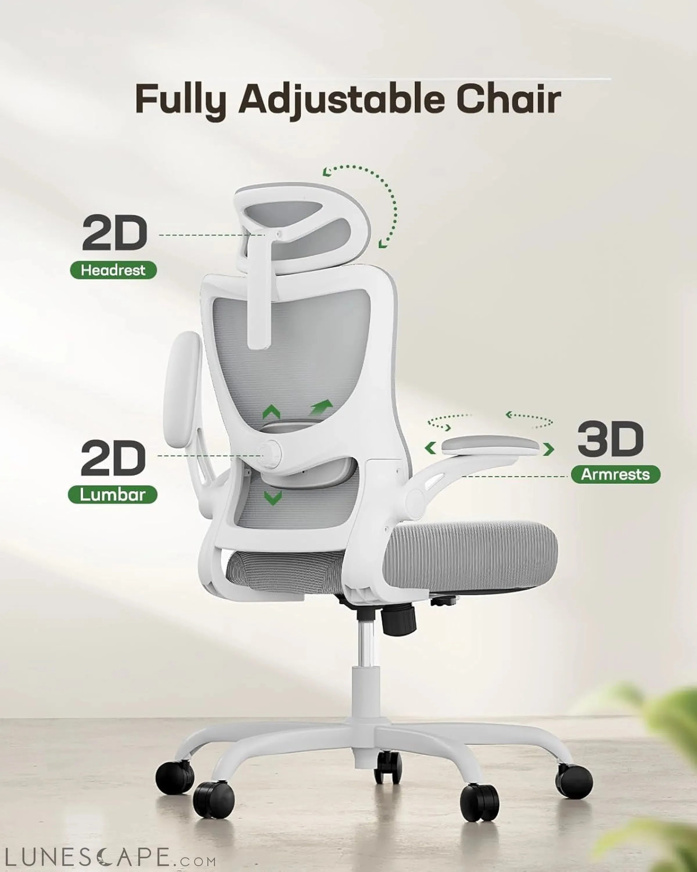 Ergonomic Office Chair: Office Computer Desk Chair with High Back Mesh