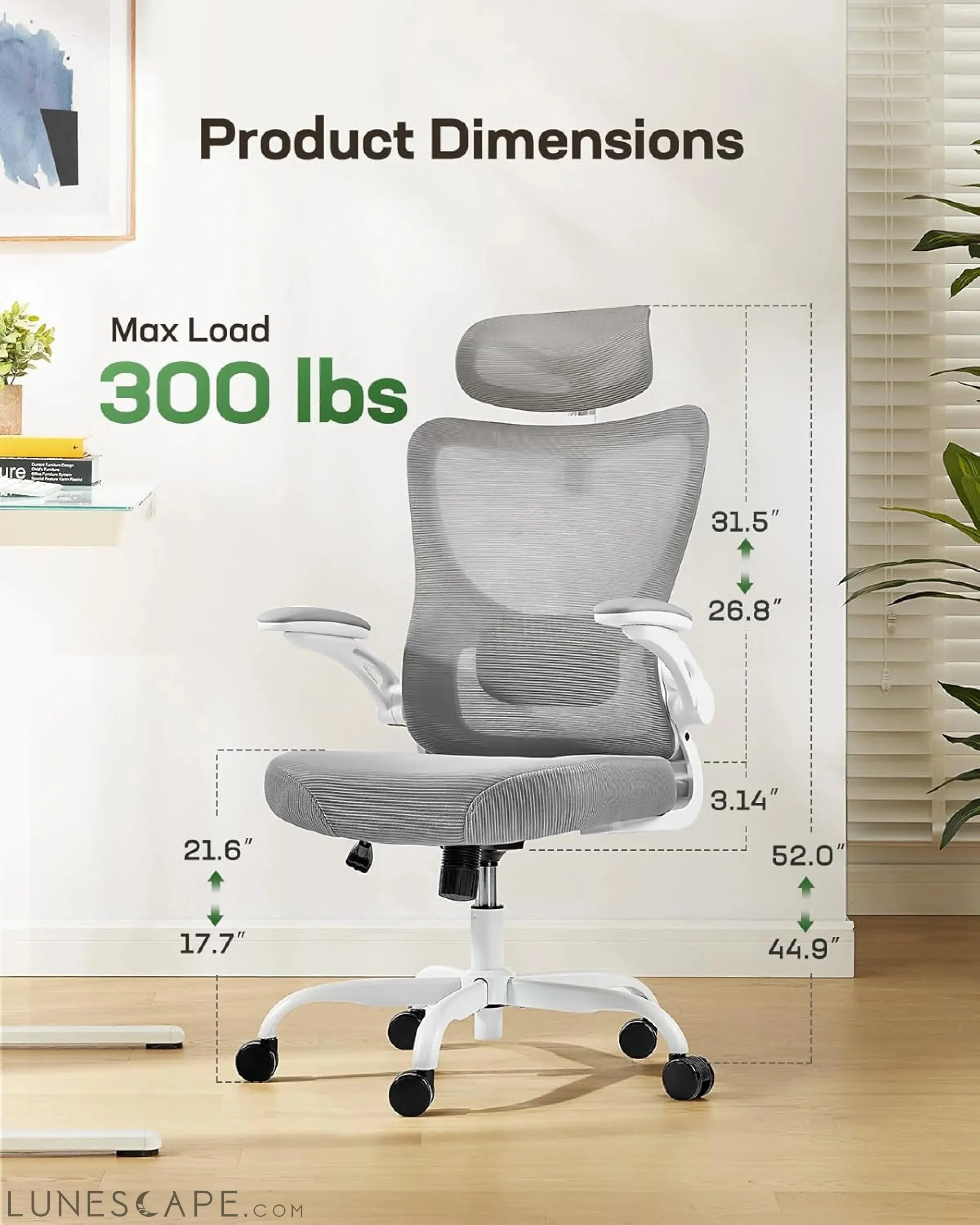 Ergonomic Office Chair: Office Computer Desk Chair with High Back Mesh