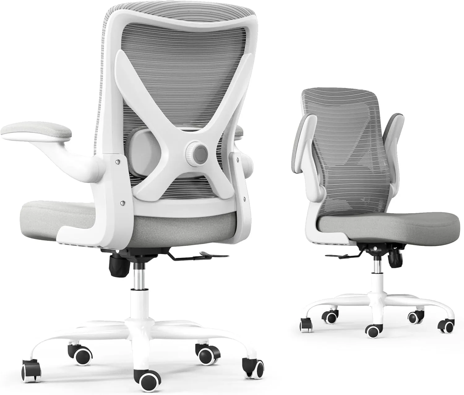 Ergonomic Office Chair with Lumbar Support - Adjustable Computer Desk Chairs for Home Office, Gaming, and Work - Comfortable and Supportive Desk Chairs for Adults(Grey)