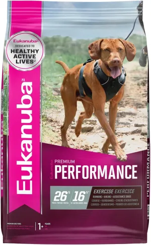 Eukanuba Premium Performance 26/16 Exercise Dry Dog Food, Dry Dog Food with Protein and Fat to Support Optimal Energy, 28 lb Bag