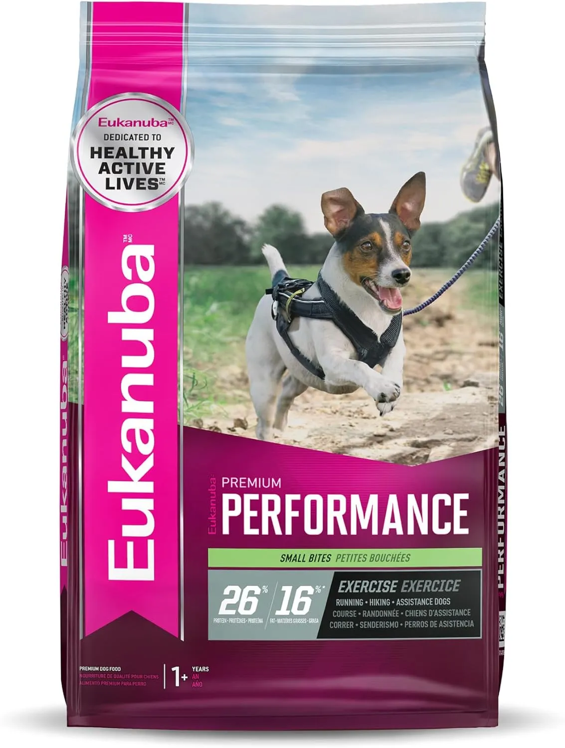EUKANUBA Premium Performance 26/16 Exercise Small Bites Dry Dog Food 3.5 lb Bag