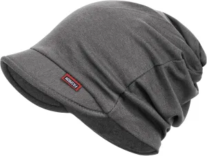 FADACHY Hat for Women - Soft Double-Layer Beanie with Ponytail Hole Spring Fall Winter Hats with Brim/Slouchy Beanie Cap