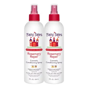 Fairy Tales Rosemary Repel Daily Kids Conditioning Spray – Kids Like the Smell, Lice Do Not, 8 fl oz. (Pack of 2)