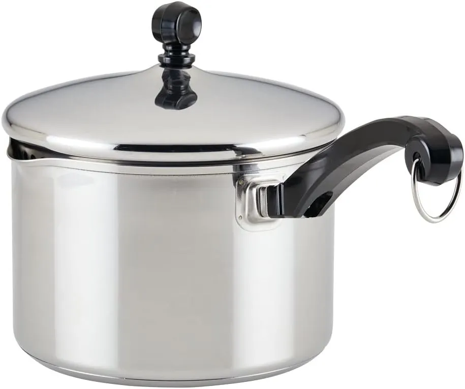 Farberware Classic Stainless Steel Cookware Pots and Pans Set, 15-Piece,50049,Silver