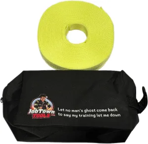 Firefighter Rescue Webbing with Canvas Bag - Correct Length to Make a Hasty Harness w/Arm Loops - 30 Feet