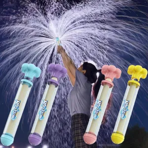 Firework Water Gun, Firework Water Spray Gun, Romantic Atmosphere, Firework Style Water Spray Toy for Couples, High Pressure Pull-Out Sprinkler Spray Toys for Playground, Parties, Pool ((4, Colors))