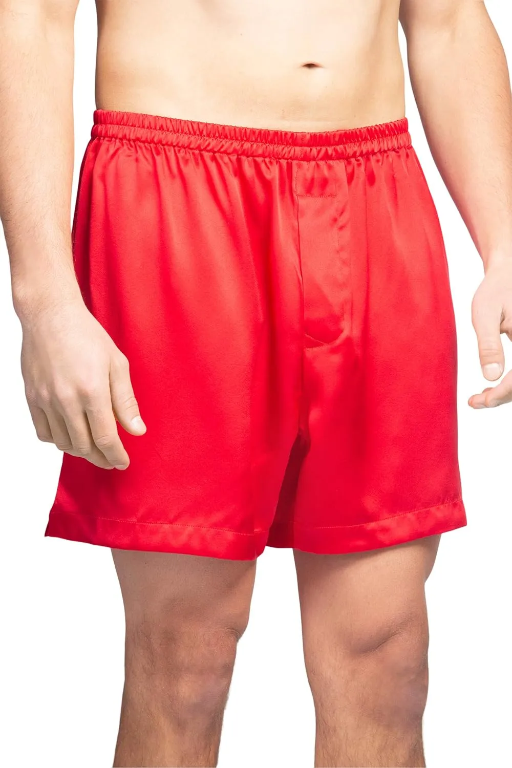 Fishers Finery Men's Luxury 100% Pure Mulberry Silk Boxers - Improved Waistband