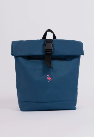 flamingo recycled roll-top backpack