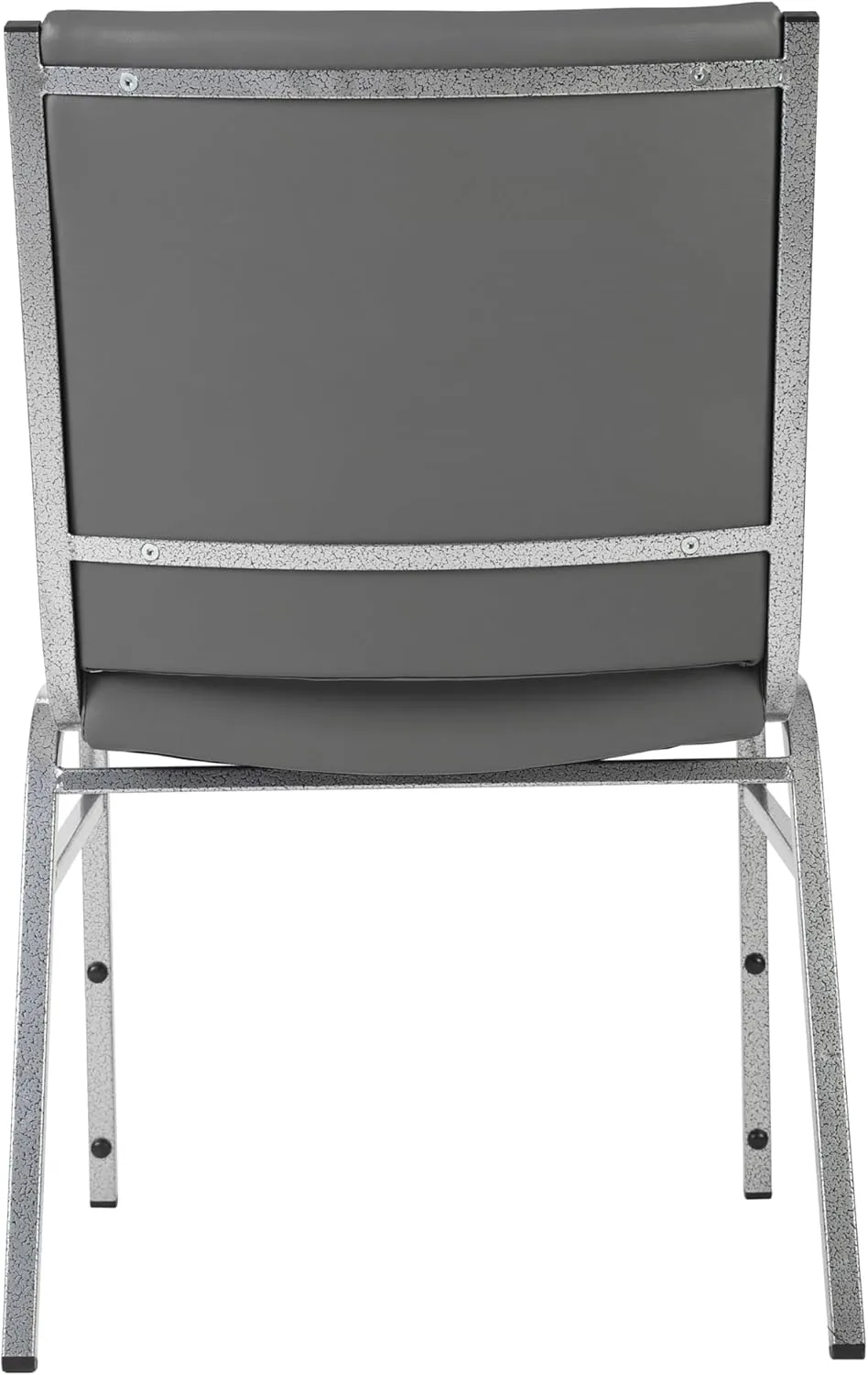 Flash Furniture 4 Pack Hercules Heavy-Duty Vinyl Lobby Chairs with Ganging Brackets and Cushioned Seats, Stacking Chairs for Waiting Rooms/Offices, Gray