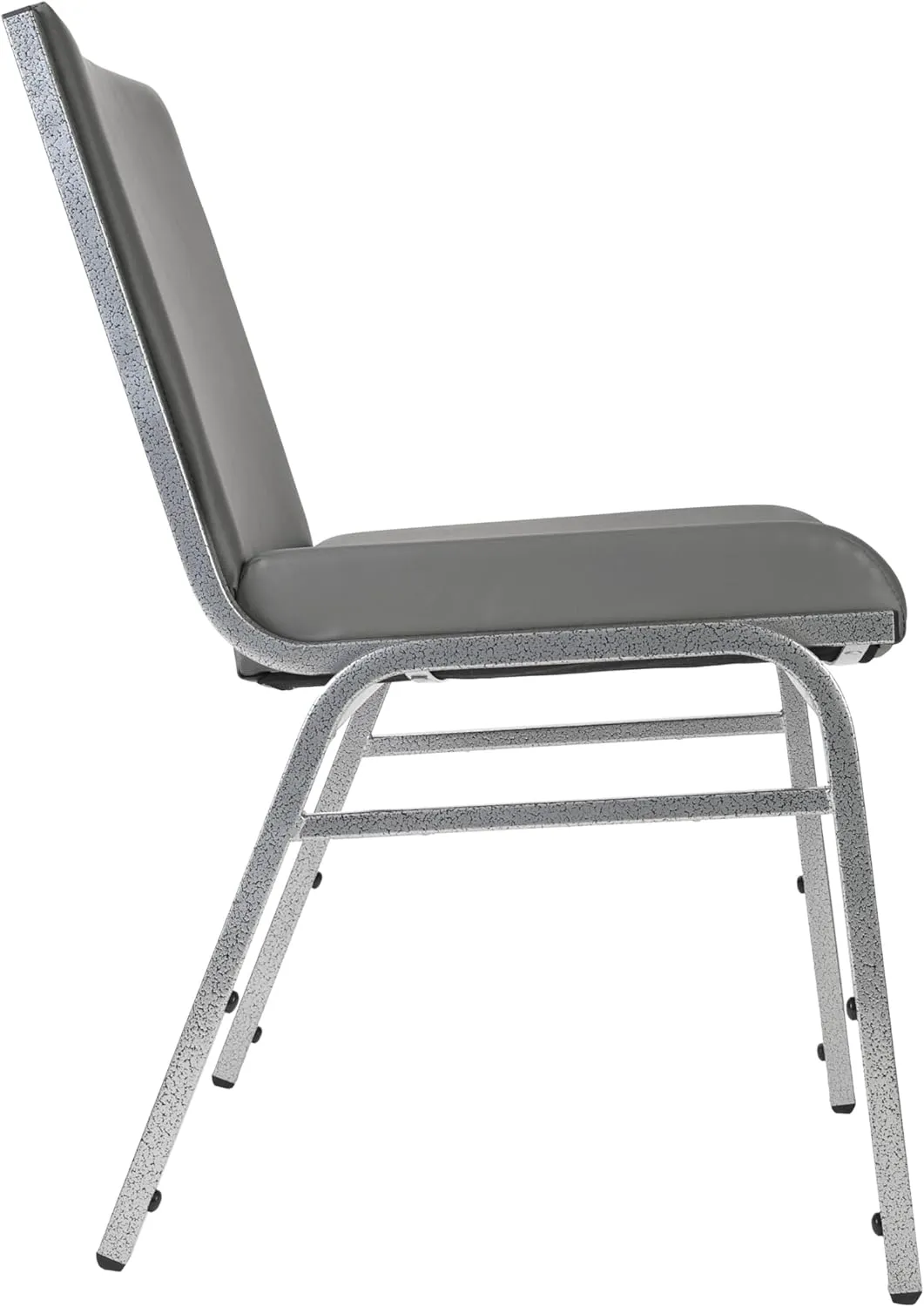 Flash Furniture 4 Pack Hercules Heavy-Duty Vinyl Lobby Chairs with Ganging Brackets and Cushioned Seats, Stacking Chairs for Waiting Rooms/Offices, Gray