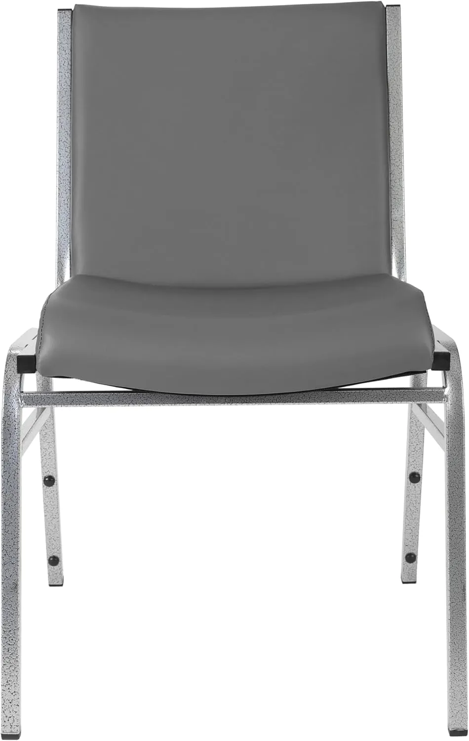 Flash Furniture 4 Pack Hercules Heavy-Duty Vinyl Lobby Chairs with Ganging Brackets and Cushioned Seats, Stacking Chairs for Waiting Rooms/Offices, Gray