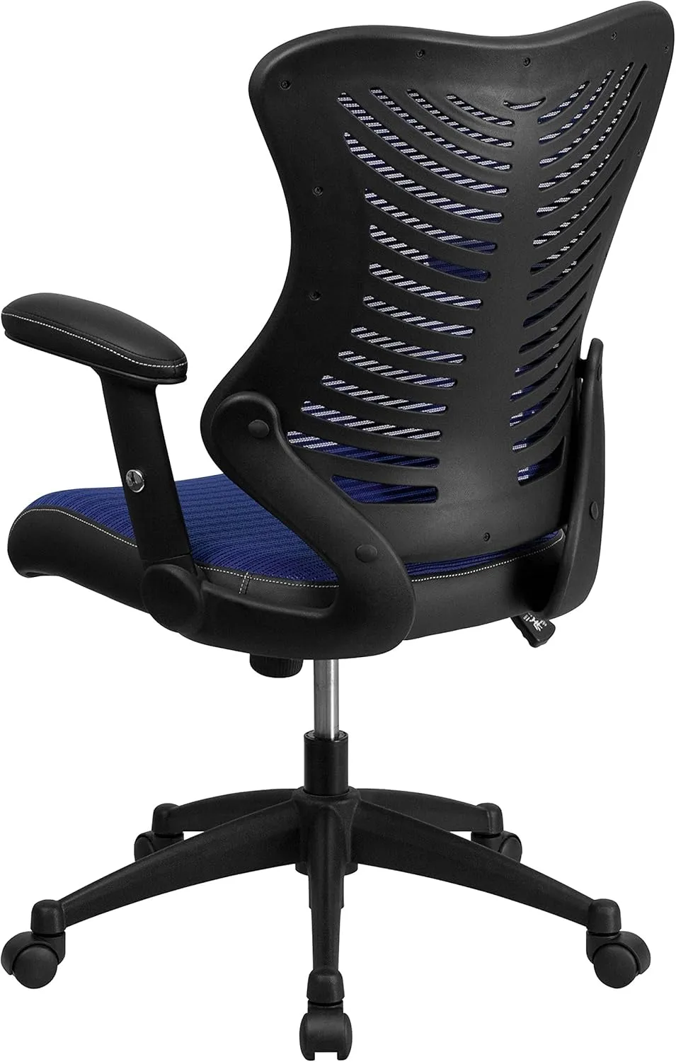 Flash Furniture Kale High Back Designer Blue Mesh Executive Swivel Ergonomic Office Chair with Adjustable Arms