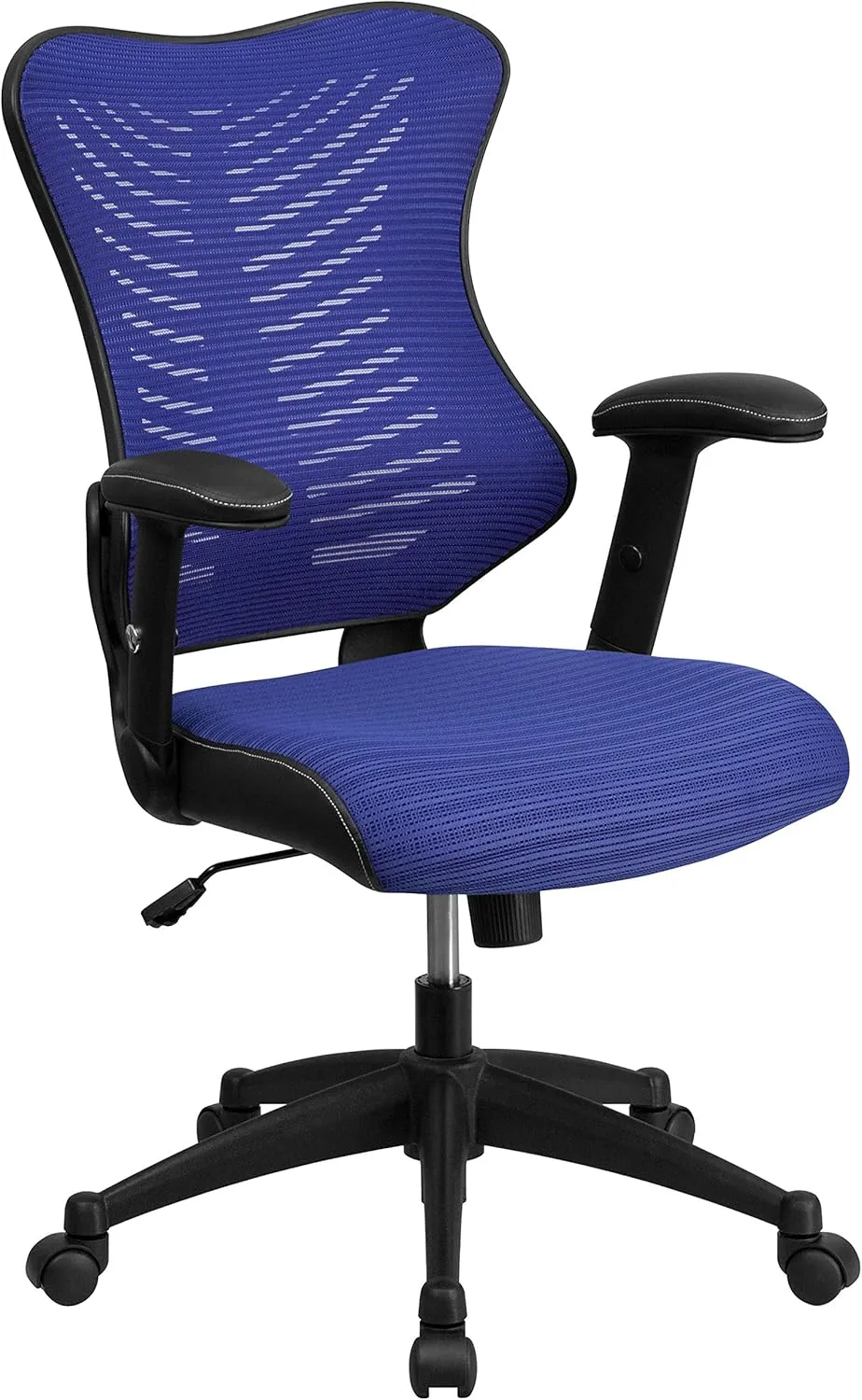 Flash Furniture Kale High Back Designer Blue Mesh Executive Swivel Ergonomic Office Chair with Adjustable Arms