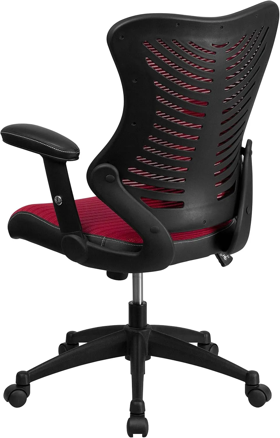Flash Furniture Kale High Back Designer Burgundy Mesh Executive Swivel Ergonomic Office Chair with Adjustable Arms