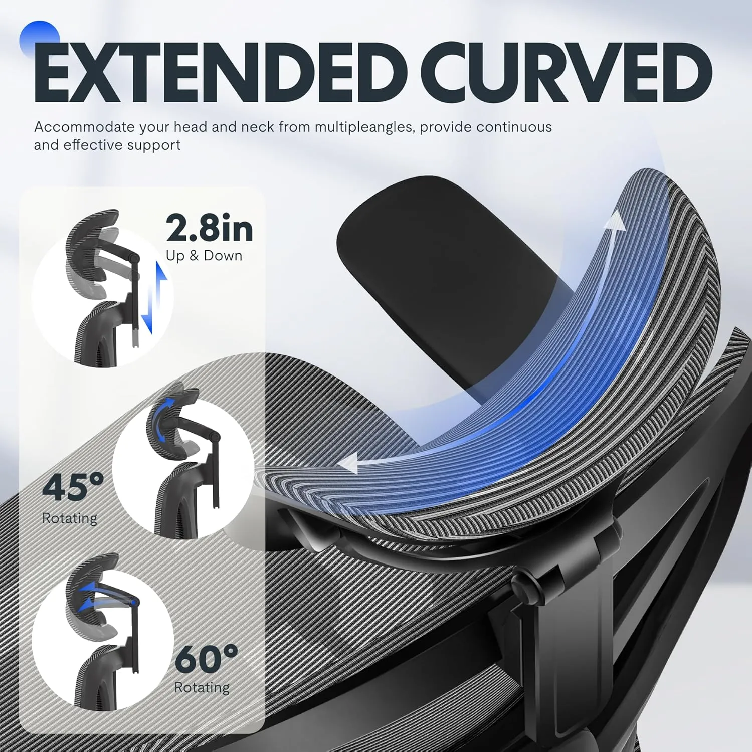 FLEXISPOT Premium Ergonomic Office Chair - Adjustable 3D Armrests, Dynamic Lumbar Support, Recline & Tilt Function, Mesh Seat, for Home & Office Use, OC4-SD Dark Grey