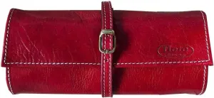 Floto Leather Jewelry Roll Women's Jewerly Accessory Bag (Tuscan Red)