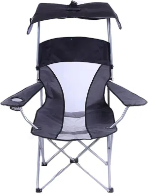 Folding Chairs Portable Wild Fishing Chair Mesh Folding Mesh Canopy Shade Chair Sunshade Seat with Armrest for Sunbathing On The Beach Portable Camping Chair