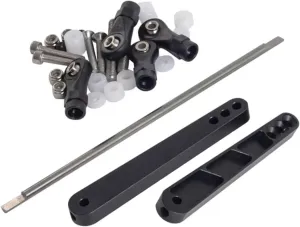 for Axial RR10 Bomber 90053 90048 AX31331 1/10 Metal Rear Sway Bar Set Panhard-Bar Linkage Kit RC for Rock for Racing Rig Upgrade Parts RC Car Upgrade Part(Black)