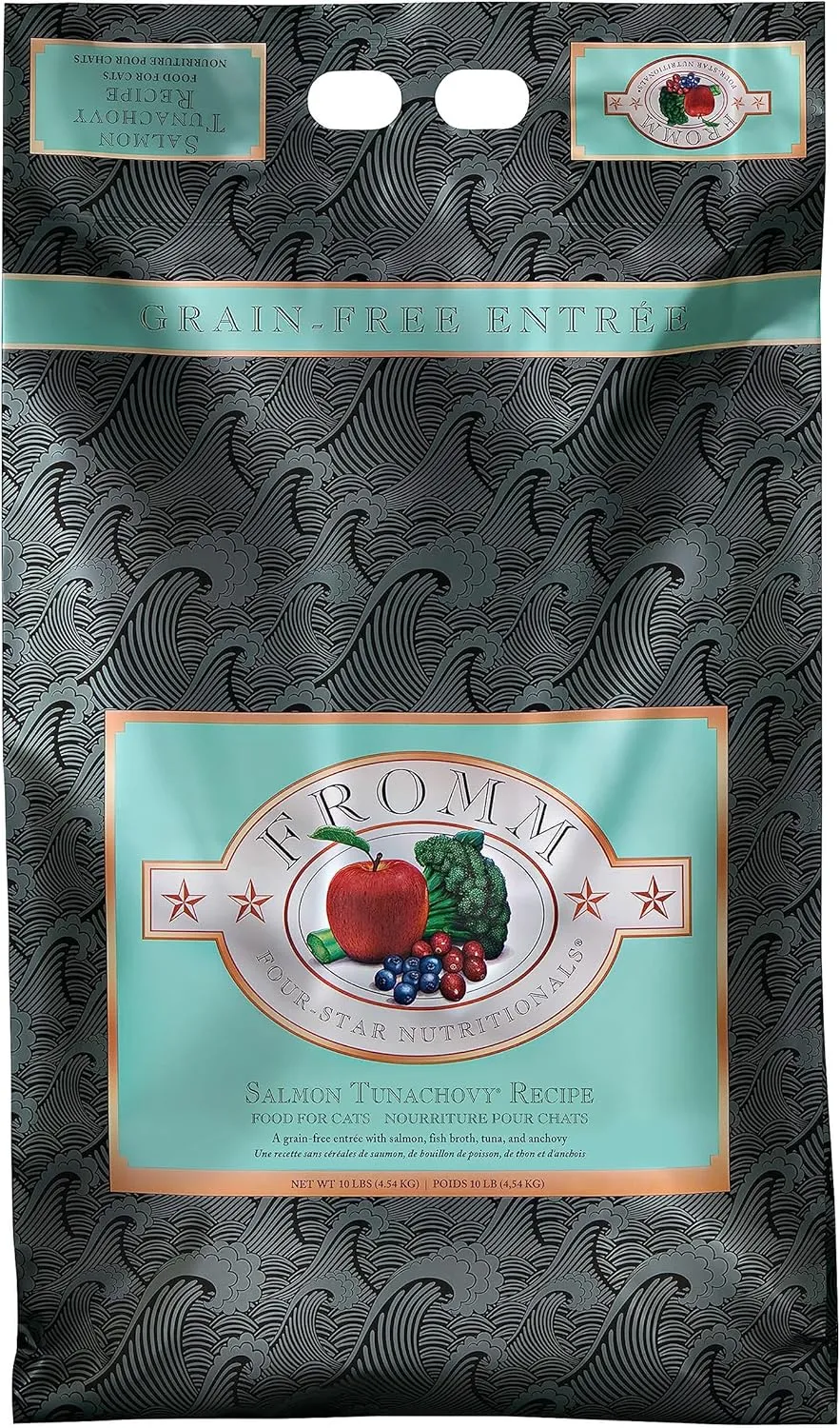 Fromm Four-Star Nutritionals Salmon Tunachovy Cat Food - Premium Dry Cat Food - Salmon Recipe - 10 lb