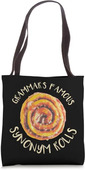 Funny Synonym Rolls Grammar Gifts English Synonym Roll Gift Tote Bag