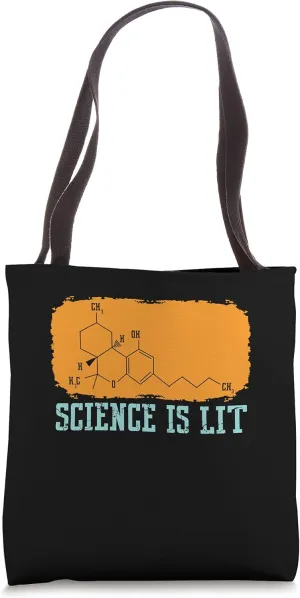Funny THC Molecule Tetrahydrocannabinol Cannabis Science Tote Bag