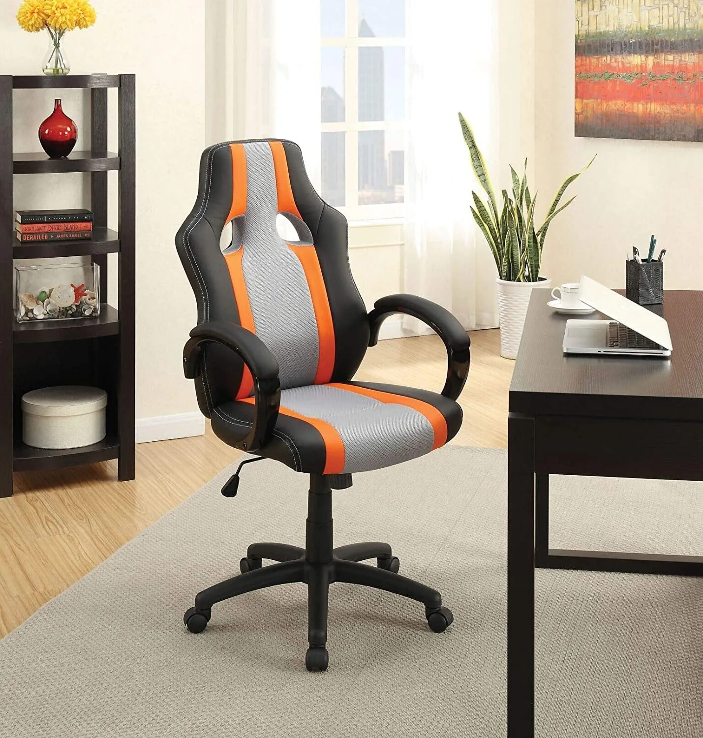 Gaming Chair with Nylon Caster Swivel & Wheel Base