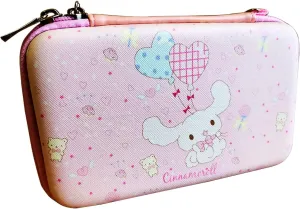 Ganbai New for New 3DS XL LL Carrying Case Storage Bag Pink Color, for Nintendo New3DS 3DSXL 3DSLL DSI NDSI XL Handheld Console, for Cinnamoroll Edition Protective Hard Carry Pouch with Hand Strap